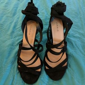 Strappy Wrap Lace-Up Heels (Wide Width)